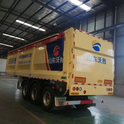 Cargo Transport Dump Semi Trailer Lorry with Crawler Live Floor Max Payload 60000kgs