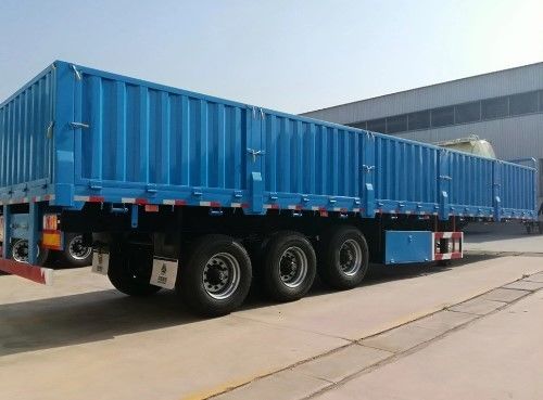 40-100 Ton 3 Axles Dropside Sidewall Semi Trailer for Heavy Duty Cargo Transportation