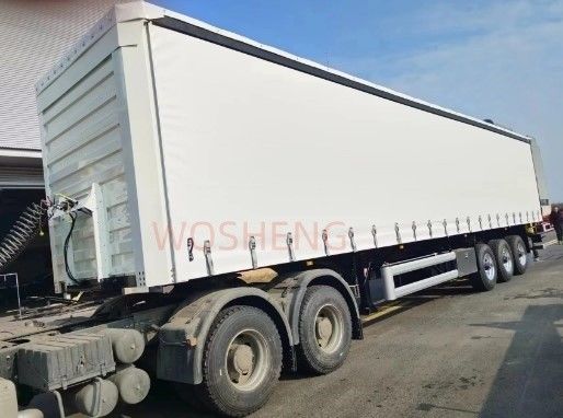 40ft 45ft PVC Side Curtain Semi Trailer 3 Axle White Curtain-Sider Sliding Truck Trailers