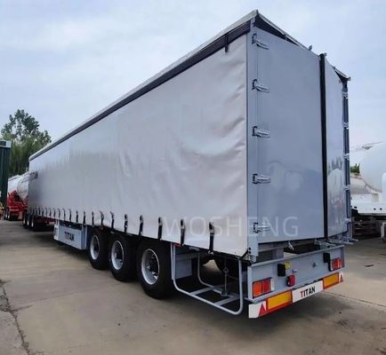 40ft 45ft PVC Side Curtain Semi Trailer 3 Axle White Curtain-Sider Sliding Truck Trailers