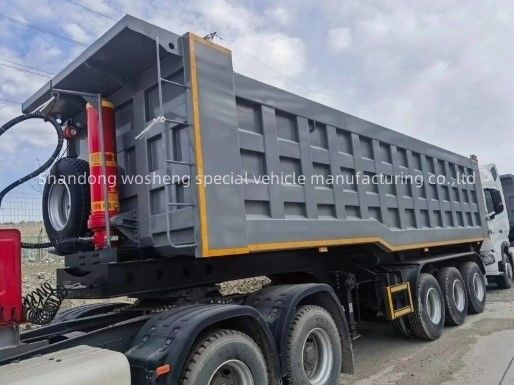 Customizable 3 Axles Hydraulic Rear Dump Semi Trailer for Sand Stone Grain Transporting