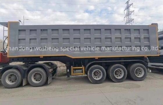 Customizable 3 Axles Hydraulic Rear Dump Semi Trailer for Sand Stone Grain Transporting