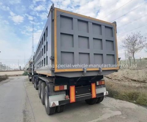Customizable 3 Axles Hydraulic Rear Dump Semi Trailer for Sand Stone Grain Transporting
