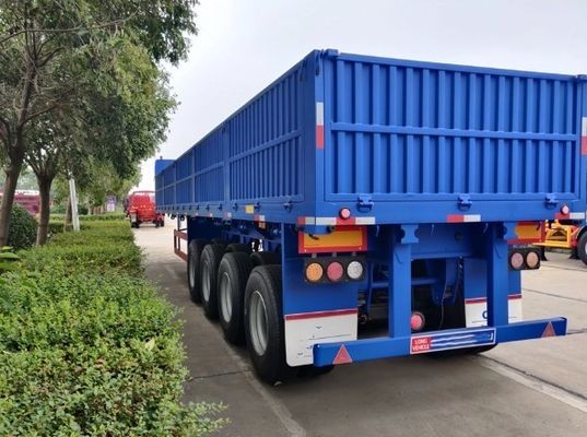 3 X 40L Air Tanks 3 Axle Dropside Sidewall Semi Truck Trailer for Cargo Transport