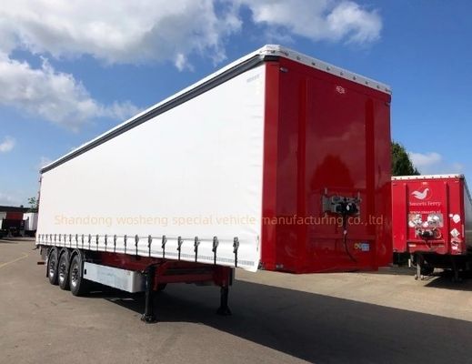 Semi-Trailer Wosheng 2024 3 Axle Express and Logistics Curtain Side Semi Trailer Truck