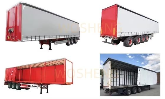 Semi-Trailer Wosheng 2024 3 Axle Express and Logistics Curtain Side Semi Trailer Truck