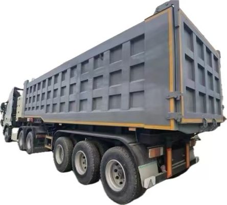 Truck Trailer Wosheng 3 Axles Hydraulic Rear Dump Tipper Semi Truck Tipping Trailers