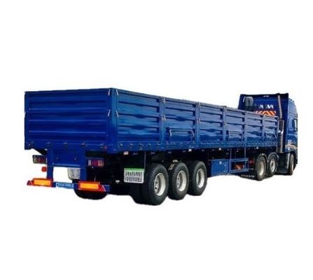 Heavy Duty 40-100 Tons Dropside Sidewall Semi Trailer with Mechanical/Air Suspension