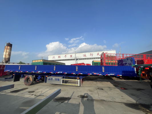 Heavy Duty 40-100 Tons Dropside Sidewall Semi Trailer with Mechanical/Air Suspension