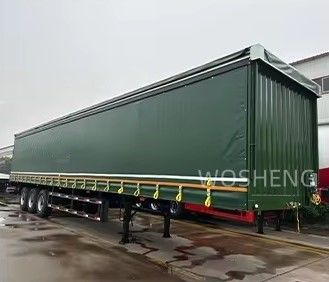 BPW/FUWA Axle 3 Axles 40ft 45ft PVC Curtain-Sider Semi Trailer with Side Curtain