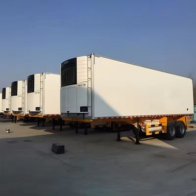 Q345B T700 Material Heavy Load 45FT Refrigerated Van Semi Trailer with Reefer Power Unit