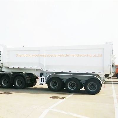 11000x2500x3700mm Customizable Wosheng Semi Trailer Tipper Semi Truck Tipping Trailers