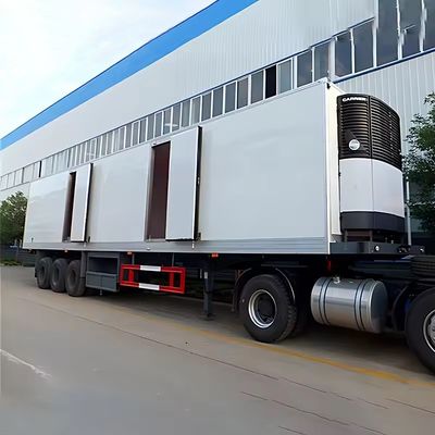 Q345B T700 Material Heavy Load 45FT Refrigerated Van Semi Trailer with Reefer Power Unit
