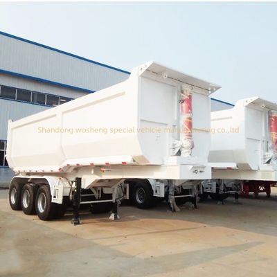 11000x2500x3700mm Customizable Wosheng Semi Trailer Tipper Semi Truck Tipping Trailers