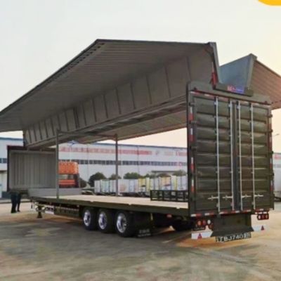 3-Axle Semi-Trailer with 13600x2600x4000mm Customizable Wingspan Opening Wing Van Box