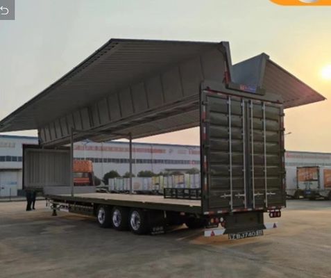 3-Axle Semi-Trailer with 13600x2600x4000mm Customizable Wingspan Opening Wing Van Box