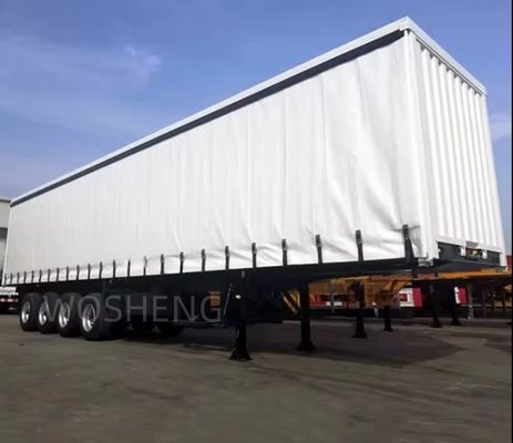 40tons Max Payload Tri-axle Enclosed Cargo Box Semi Trailer with Customizable Side Curtain