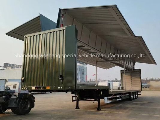 3 Axles Side Wing Open Wing Van Semi Trailer Customizable for Customer's Request