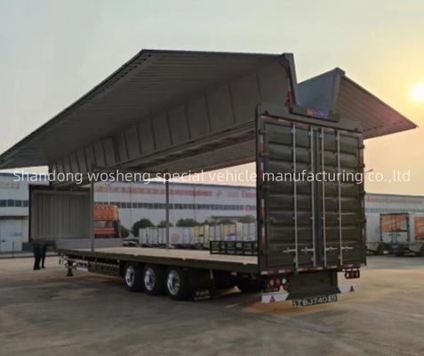 3 Axles Side Wing Open Wing Van Semi Trailer Customizable for Customer's Request