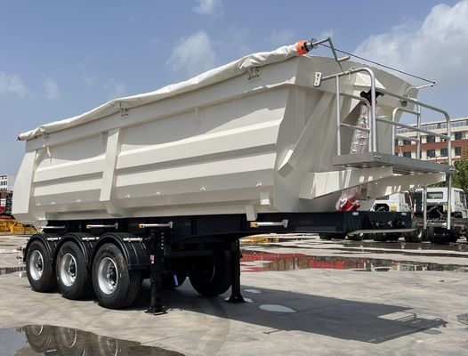 High Capacity 40-80T Rear Dump Semi-Trailer for Bulk Cargo Sand Particles Transport