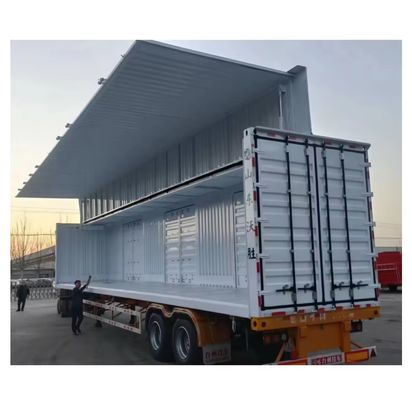 12R22.5 12units Tire Open Van Wall Double Wing Semi Trailer for CARGO TRANSPOTATION