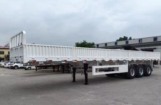 30t 40t Bulk Dry Cargo Side Drop Side Wall Semi Trailer for Truck Wabco Brake System