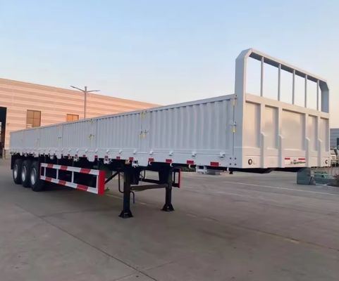 30t 40t Bulk Dry Cargo Side Drop Side Wall Semi Trailer for Truck Wabco Brake System