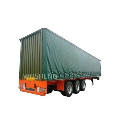 40tons Max Payload Steel Semi Trailer with Customizable PVC Van Tarpaulin and Roller Shutters