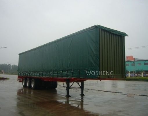 40tons Max Payload Steel Semi Trailer with Customizable PVC Van Tarpaulin and Roller Shutters