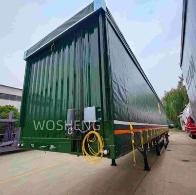 40tons Max Payload Steel Semi Trailer with Customizable PVC Van Tarpaulin and Roller Shutters