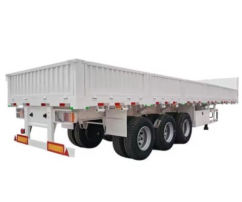 40FT Drop Side Wall Bulk Fence Stake Flatbed Container Heavy Cargo Sidewall Board Truck Semi Trailer