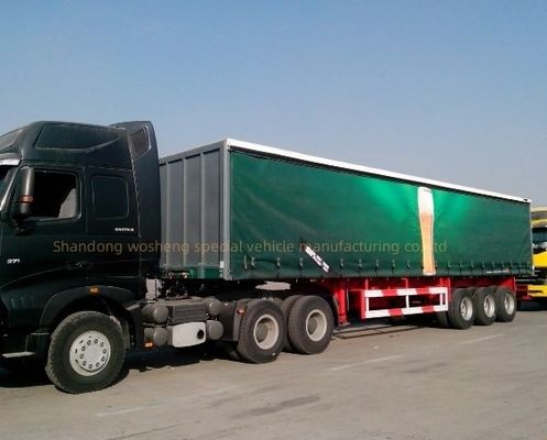 40tons Max Payload Steel Semi Trailer with Customizable PVC Van Tarpaulin and Roller Shutters