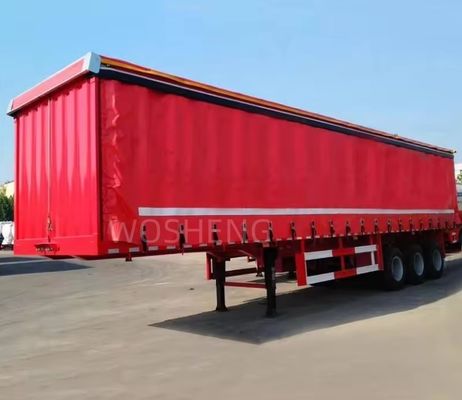Tri-axle 40ft 45ft Curtain Side Tarpaulin Fabric Semi Trailer for Heavy Duty Hauling