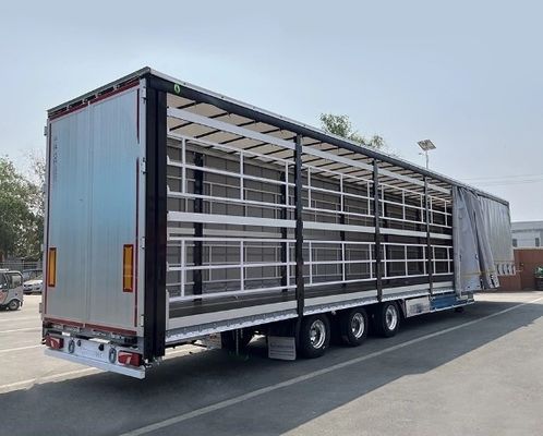 Customizable 3 Axles 40ft 45ft Curtain Side Tarpaulin Semi Trailer for from Wosheng