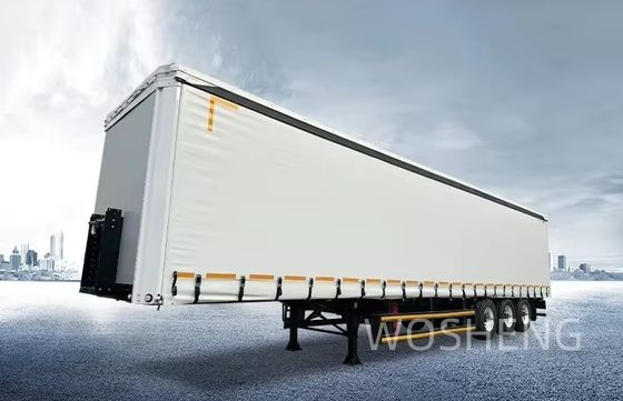 Customizable 3 Axles 40ft 45ft Curtain Side Tarpaulin Semi Trailer for from Wosheng