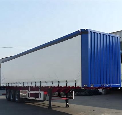 60 Tons Tare Weight Semi-Trailer for Truck 3 Axle Aluminium Floor PVC Side Curtain