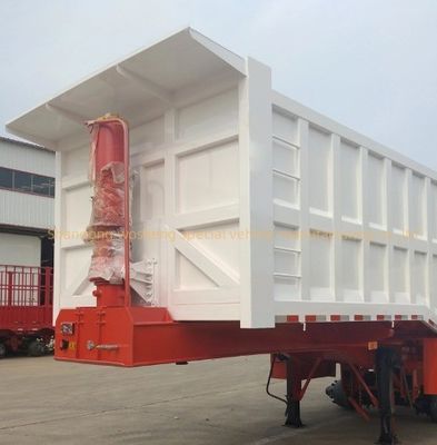 5 Axles Hydraulic Rear Dump Semi Trailer End Tipper with Q345B / T700 Steel Main Beam
