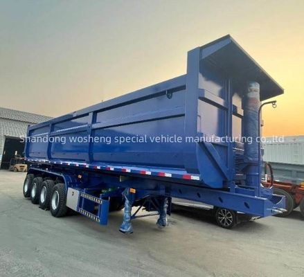 3/4 Axles Wosheng Hydraulic Rear Dump Semi Trailer Tipper Truck Trailers with Best