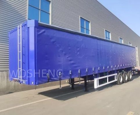 WS 2/3/4 Axles Tarpaulin Curtain Side Semi Trailer for Beverages and Vegetable