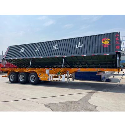 Side Tipping Semi-Trailer Direct Hydraulic Heavy Duty U-Shape End Tipper Dump Truck