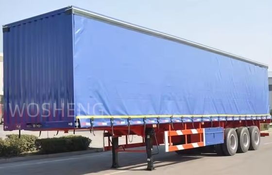 WS 2/3/4 Axles Tarpaulin Curtain Side Semi Trailer for Beverages and Vegetable