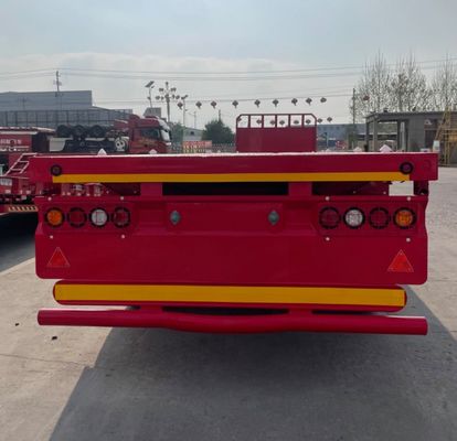 3 or 4axle Ship Cargo and 20ft 40ft Container Flatbed Trailer with 50tons Max Payload