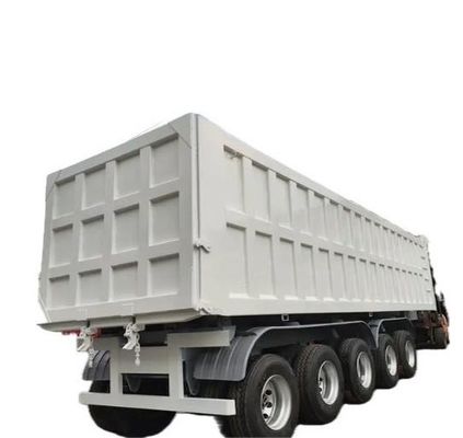 5 Axles Hydraulic Rear Dump Semi Trailer Tipper Semi Truck Tipping Trailers by Wosheng