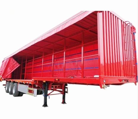 40t 45t Curtain-Sider Semi Trailer Side Curtain Semi-Trailer with 12units 12R22.5 Tire