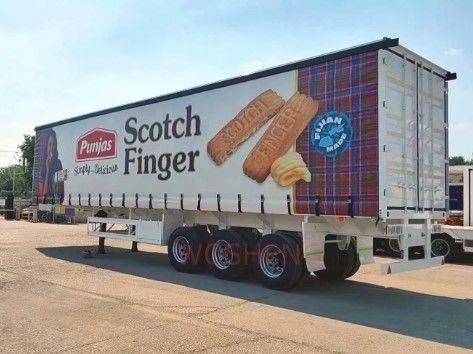 WS Customizable Tri-axle Canvas Side Curtain Container Semi-Trailer Customer's Request
