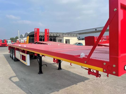 Multifunctional Flat Transfer Container Flatbed Semi Trailer with Triangle Tire Specs