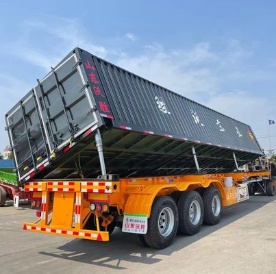 90mm*13/16mm*10Layer Leaf Spring Steel Side Dump Tipper Semi Trailer for Agricultural
