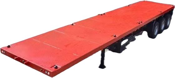 Professional 3 Axle Flatbed Trailer for Container Cargo Transporting Steel Material