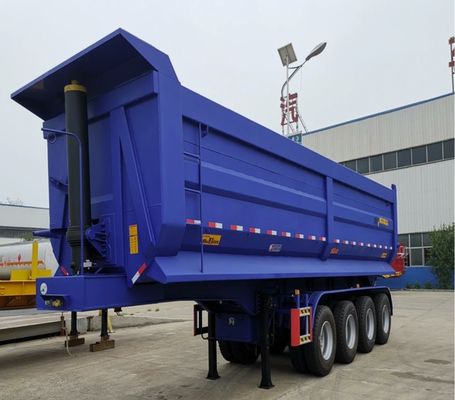 40-80T Rear Dump Semi-Trailer with Dual Line Brake System and High Payload Capacity