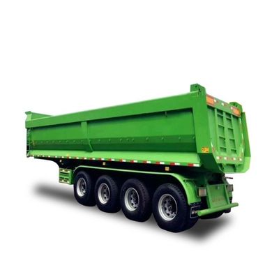 28t Heavy Duty Landing Gear 3 Axle Rear Dump Semi Trailer for Stone Transporting